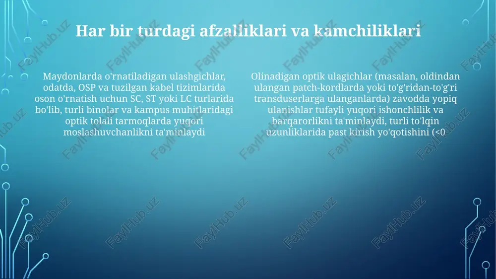 ajraladigan va ajralmaydigan optik ulagichlar - Page 4