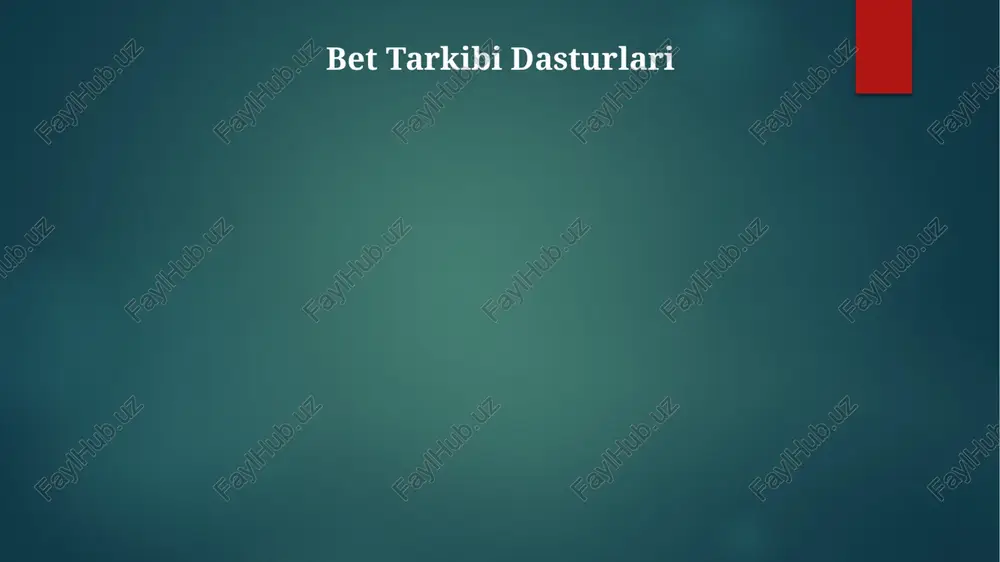 vit va sketchup – yetakchi 2d/3d modellashtirish, loyihalash (masalan, londondagi arxitektura rejalari, detroytda mexanik dizaynlar) va turli kirish vositalari (digitizerlar, 3d skanerlar) orqali ma'lumot almashinuvi (dxf, dwg) ni ta'minlovchi etakchi cad dasturlari solidworks (sietl aerokosmik muhandisligida keng qo'llaniladi), fusion 360 (jahon bo'ylab mahsulot dizaynida mashhur) va pro/engineer (germaniya zavodlarida keng tarqalgan) kabi cad dasturlari parametrik modellashtirish, bul operatsiyalari va cheklovlarga asoslangan dizayn texnikalaridan foydalanadi e'tiboringiz uchun rahmat @taqdimot_robot image1.png image2.png image3.png image4.png image5.png image6.png image7.png image8.png image9.png image10.png