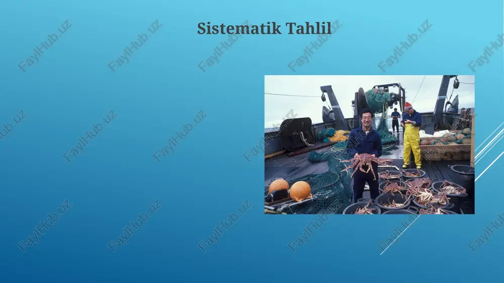 siyalar, muammolarni yechish mexanizmlari) aniqlashni o'z ichiga oladi tajriba tadqiqoti kvazi-eksperimental tadqiqot, randomizatsiya imkoni bo'lmagan hollarda (masalan, kaliforniyadagi ma'lum bir maktabda yangi o'qitish usulining ta'sirini boshqa tumanning nazorat maktabi bilan taqqoslash) qo'llaniladi va haqiqiy eksperimentlarning qat'iy nazoratiga ega emas tajriba tadqiqoti, ilmiy izlanishlarning asosiy tamoyili, bog'liq o'zgaruvchilarga (masalan, sfigmomanometr yordamida o'lchangan qon bosimi) ta'sirini kuzatish uchun bitta yoki bir nechta mustaqil o'zgaruvchilarni (masalan, mayo klinikasidagi klinik sinov davomida x dorisining dozasi) boshqaradi e'tiboringiz uchun rahmat @taqdimot_robot image1.jpg image2.jpg image3.jpg image4.jpg image5.jpg image6.jpg image7.jpg image8.jpg image9.jpg image10.jpg image11.jpg image12.jpg image13.jpg image14.jpg image15.jpg image16.jpg image17.jpg