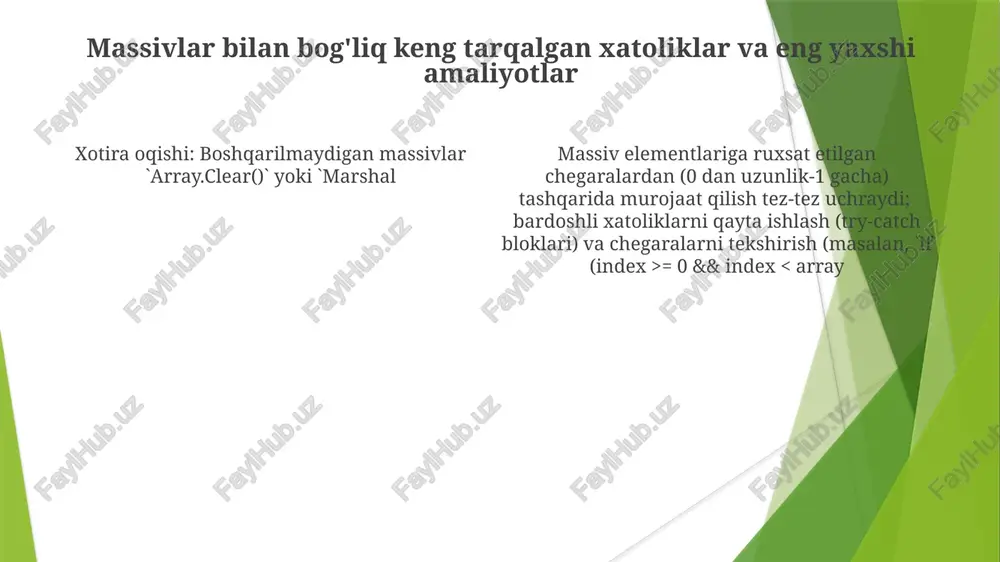array ma'lumotlar tuzilmasi va uning metodlari bilan ishlash - Page 4