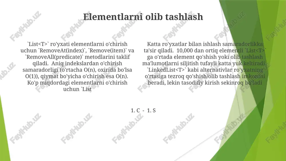 list ma'lumotlar tuzilmasi va uning metodlari bilan ishlash - Page 4