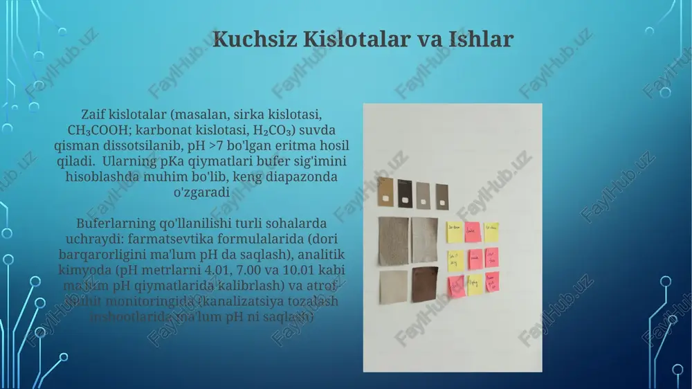 bufer eritmalar tarkibi va ishlarilish sohasi - Page 4