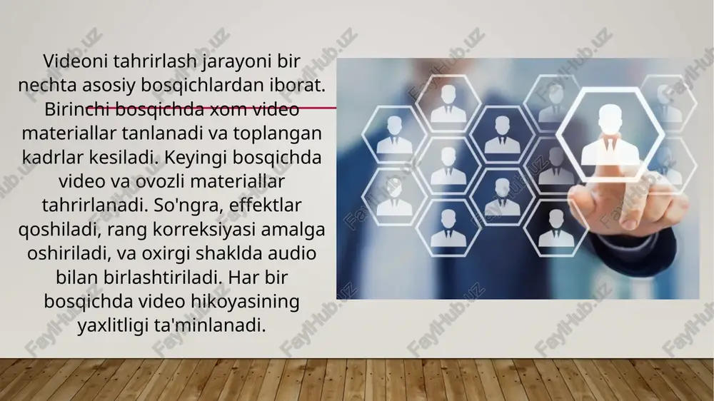 video sifatini saqlab qolish, formatni moslashtirish va fayl o'lchamini optimallashtirish kerak. video eksport qilishda tasvir va ovoz sifati o'zgarishi mumkin, shuning uchun eksport parametrlarini to'g'ri tanlash muhimdir. har bir platforma uchun optimallashtirishni hisobga olish kerak. kadrlar va audio sinxronizatsiyasi – bu videodagi asosiy elementlarning bir-biriga mos kelishini ta'minlashdir. audio va video elementlarini sinxronlashtirish uchun dasturlarda maxsus asboblar mavjud. to'g'ri sinxronizatsiya video va audio elementlarning uyg'unligi uchun juda muhimdir. bu orqali tomoshabinning diqqatini jamlash va video hissiyotini yaxshilash mumkin. videoni tahrir qilishda timing va ritmning roli katta. timing — bu kadrlar o'rtasidagi vaqtni boshqarishdir, ritm esa video va audio materiallarining umumiy harakatini belgilaydi. timing va ritm yordamida videoning tuzilishini aniqlash mumkin. bu o'z navbatida tomoshabin e'tiborini saqlashga yordam beradi va videoning umumiy atmosferasini ta'minlaydi. videoni tahrirlash va chiziqli videomontaj – bu videoning sifatini oshirish, hikoyani yaxshilash va tomoshabinning hissiy reaktsiyasini kuchaytirishning muhim jarayonlaridir. yuqori sifatli videolar yaratish uchun tahrir jarayonining har …