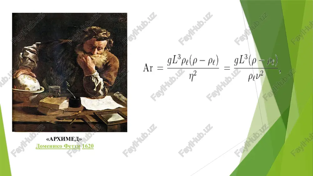 yuzasi; - tezlik gradienti; - dinamik yopishqoqlik koeffitsienti. qovushqoqlik tushunchasiga doir chizma masala - 1 =10 =10 =10,5 ; =1,5*10-4 -? berilgan: hisoblash formulasi: 1. echish tartibi: masala - 1 =10 =10 =15 ; =1,5*10-4 -? berilgan: hisoblash formulasi: 1. =33,4 = 43,4 echish tartibi: masala - 3 =1 at =6,5 at =1500 ; =5*10-10 pa-1 -? berilgan: hisoblash formulasi: 1. = = echish tartibi: masala - 3 =1 at =6,5 at =1500 ; =5*10-10 pa-1 -? berilgan: hisoblash formulasi: 1. *1500*5,5* =26,25 l = = echish tartibi: v=25 l m=200 kg -? mustaqil hisoblash uchun masalalar m=150 kg v -? № 1 № 2 =10 =25 =100 ; =1,5*10-4 -? № 3 № 4 =1 at =200 ; = 3 ; =5*10-10 pa-1 -? (n/) (n/) g -? foydalanishga tavsiya etilgan adabiyotlar zuykov a.l. «gidravlika», uchebnik, moskva, 2014 g., 517 s. shterenlixt d.v. «gidravlika», uchebnik, m. energoatomizdat, 1992 g., …