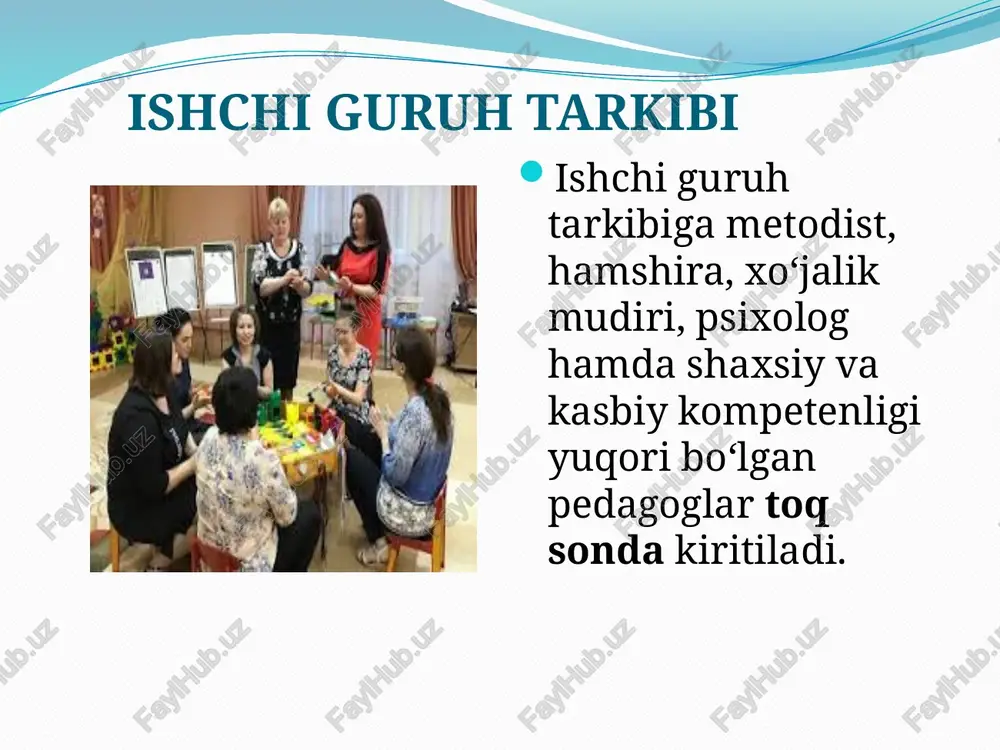 iga tayyorligi” nazorat natijalari yuzasidan tahliliy ma’lumotnoma 13 1.pedagogning ish xujjatlari mtv ning 155 -sonli buyruq bo‘yicha hujjatlarni yuritilishi ____________________________________________________________________________________________________________________________________________________________________________________________________________________________________________________________________________________________________________________________________________________ 2.shaxsiy ish reja daftarining yuritilishi ____________________________________________________________________________________________________________________________________________________________________________________________________________________________________________________________________________________________________________________________________________________ 3. tabel, filtr va patronaj daftari ________________________________________________________________________________________________________________________________________________________________________________________________________________________________________________________________________________________________________________________________________________________________________ 4.frontal mashg‘ulotni rejalashtirilishi va mashg‘ulot konspekti ____________________________________________________________________________________________________________________________________________________________________________________________________________________________________________________________________________________________________________________________________________________ 5. ota-onalar haqida ma'lumotlar ______________________________________________________________________________________________________________________________________________________________________________________________________________________________________________________________________________ 6. bolani
