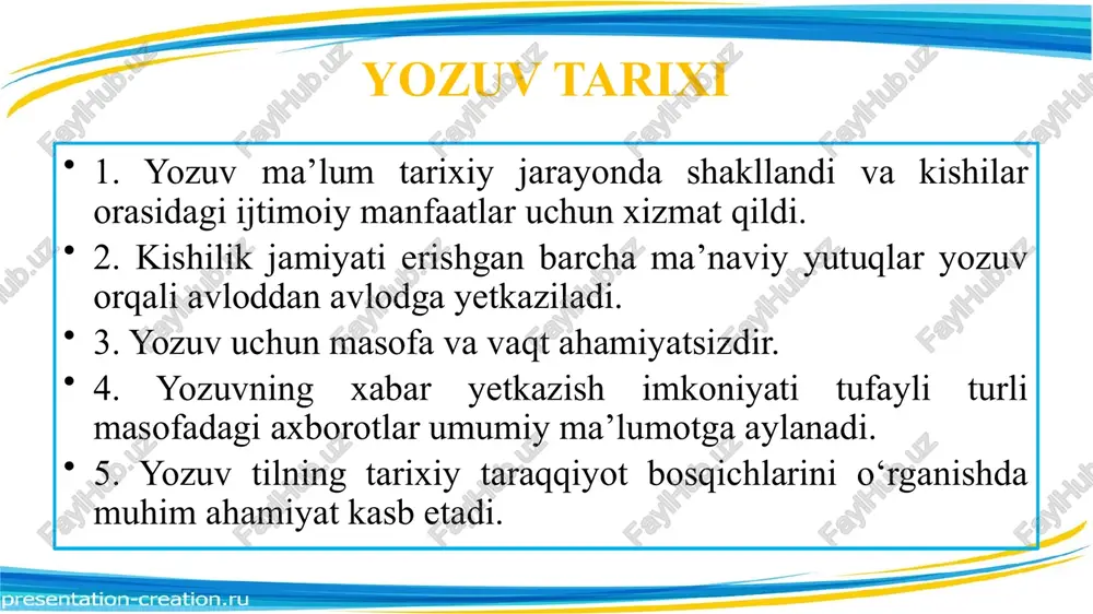 11 avgusta 1928 goda №123…statey 12-oy»// tsentralniy arxiv an respubliki uzbekistan, fond №4, opis №2, ed.xr. 14, s. 11 1929-yil 15-23-mayda samarqandda bo‘lib o‘tgan respublika til va imlo konferensiyasi qarorlari. – t.: “o‘zdavnashr”, 1930 1940-yil 8-may. zakon o perevode uzbekskoy pismennosti s latinizirovannogo na noviy uzbekskiy alfavit na osnove russkoy grafiki// vedomosti soveta uzbekskoy respubliki, №4, iyul, 1940, s.4-5 til va yozuvga oid qonun, farmon va qarorlar 1956-yil 4-aprel.o‘zbekiston oliy kengashining farmoni: “o‘zbek orfografiyasining asosiy qoidalari to‘g‘risida”// o‘zbek orfografiyasining asosiy qoidalari. – t.: “fan”, 1956-yil, 3-b. 1989-yil 21-oktabr. “o‘zbekiston respublikasining davlat tili haqida”gi qonuni. – t.: “o‘zbekiston”, 1989. 1993-yil 2-sentabr. lotin yozuviga asoslangan o‘zbek alifbosini joriy etish to‘g’risidagi. o‘n ikkinchi chaqiriq o‘zbekiston respublikasi oliy kengashning o‘n uchinchi sessiyasida qabul qilingan qonun// o‘zbekiston respublikasi oliy kengashning axborotnomasi, 1993, №9, 332-modda. 1995-yil 24-avgust. o‘zbekiston respublikasi vazirlar mahkamasining 339-sonli qarori: o‘zbek tilining asosiy imlo qoidalarinni tasdiqlash haqida// o‘zbek tilining asosiy imlo qoidalari. – …