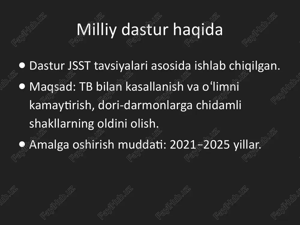 tuberkulyozga qarshi kurashishning milliy dasturi - Page 4