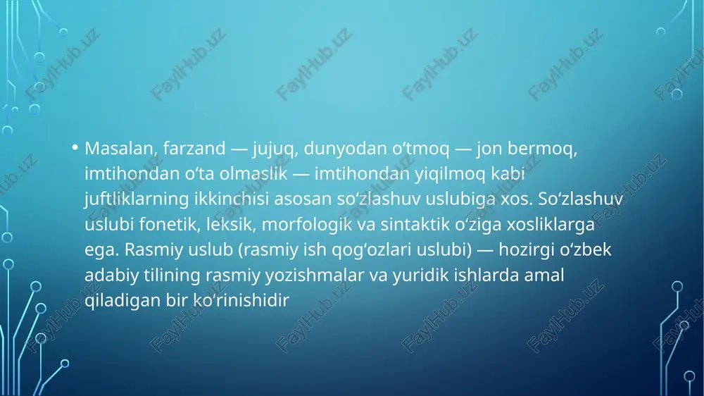 adabiy tilning vazifaviy uslublari - Page 4