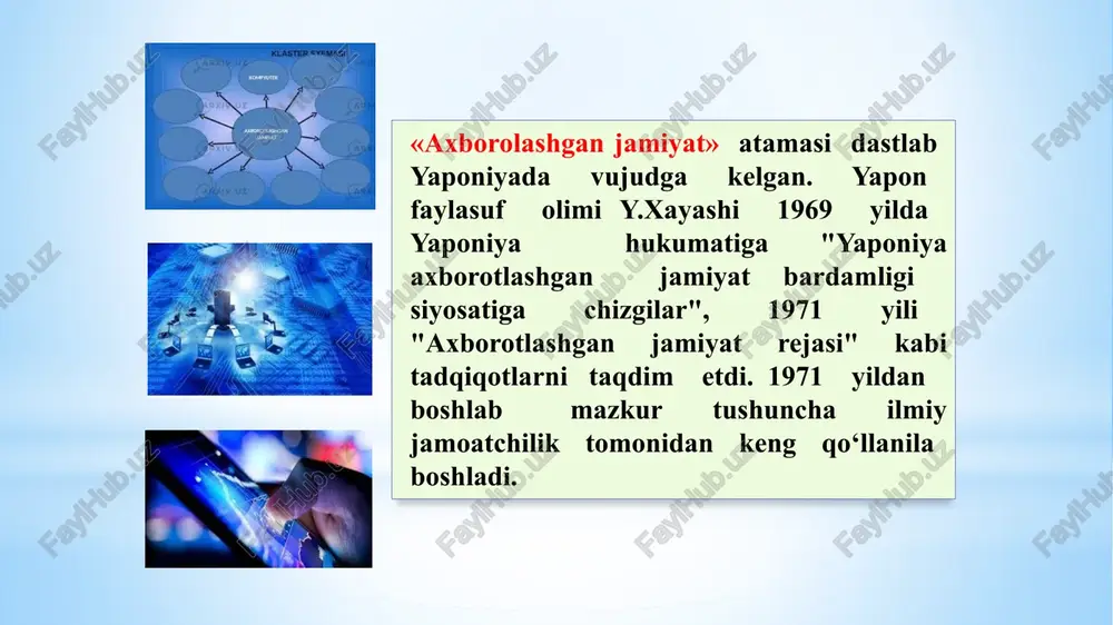 hun optimallashtirilgan muloqotli: auditoriya bilan aloqa (savollarga javoblar, soʻrovnomalar) university of business and science media maydonning jamiyatdagi o‘rni axborot tarqatish: jamiyatni dolzarb voqeliklar va ma’lumotlar bilan ta’minlash fikr shakllantirish: kontent orqali jamoatchilik qarashlarini yo‘naltirish (masalan, gollivud filmlarining madaniy ta’siri) turli qadriyatlarni global miqyosda yetkazish madaniyatni saqlash va tarqatish: university of business and science zamonaviy muammolar va iskanjalar raqamli bo‘linish: internetga kirish imkoniyatining no tengligi xavfsizlik va maxfiylik: shaxsiy ma’lumotlarning himoyasi ba’zi hukumatlarning axborotni cheklashi senzura va erkinlik: ijtimoiy tarmoq – bu qiziqishlari oʻxshash yoki oflayn aloqaga ega boʻlgan odamlar oʻrtasida muloqot qilish, tanishish, ijtimoiy munosabatlar yaratish uchun, shuningdek, koʻngilochar (musiqa va filmlar) va ish maqsadlarida ishlatiladigan onlayn platforma. telegram — tezkor xabar almashish vositasi. oddiy foydalanuvchilar matn xabarlashuvdan tashqari bir-birlariga har birining hajmi 2 gb gacha boʻlgan tasvir, video, audio va har xil fayllar yuborishlari hamda ovozli va video qoʻngʻiroqlarni amalga oshirishlari, kanal va guruhlarda ovozli hamda video chatlarda qatnashishlari …