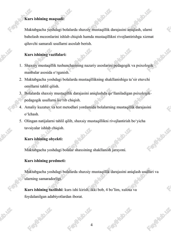 ntirish, komil inson sifatida voyaga yetkazish muammosi xalq pedagogikasi va mutafakkirlarimiz diqqat markazida turgan. bolada mustaqil fikrlashni rivojlantirishning ahamiyati shundaki, aynan fikrlash tufayli hayotning ko‘plab hodisalarini asoslash, mavhum tushunchalarni tushuntirish, bolani o‘z nuqtai nazarini himoya qilishga o‘rgatish mumkin. fikrlash orqali murakkab matematik teoremalar va oddiy dunyoviy hukmlar quriladi. bu dunyoni va boshqalarni oqilona baholashga, “hayot” deb ataladigan vaqt oqimining butun murakkab jarayonini tushunishga yordam beradi. farzandning to‘g‘ri fikrlash va harakat qilish qobiliyatini rivojlantirib, takomillashtirish orqali mufavvaqiyatga erishish mumkin. to‘g‘ri fikrlashning asosiy usullari mavjud - taqqoslash, tahlil va sintez, mavhumlashtirish va umumlashtirish, konkretlashtirish. bu usullarning barchasi maktabgacha yoshdagi bolaning tarbiyasiga ta’sir qiladi, ijobiy xarakter xususiyatlari rivojlanadi, o‘zining yaxshi fazilatlarini, mehnat qobiliyatini, faoliyatini rejalashtirish, o‘zini o‘zi boshqarish va ishonchni, qiziqishni rivojlantirish zarurati ko‘p narsani o‘rganish va bilish istagini rag’batlantiradi. agar bolada har qanday fikrlash yaxshi rivojlangan bo‘lsa, unga har qanday muammolarni hal qilish osonroq bo‘ladi va shu bilan u hayotda katta muvaffaqiyatlarga …