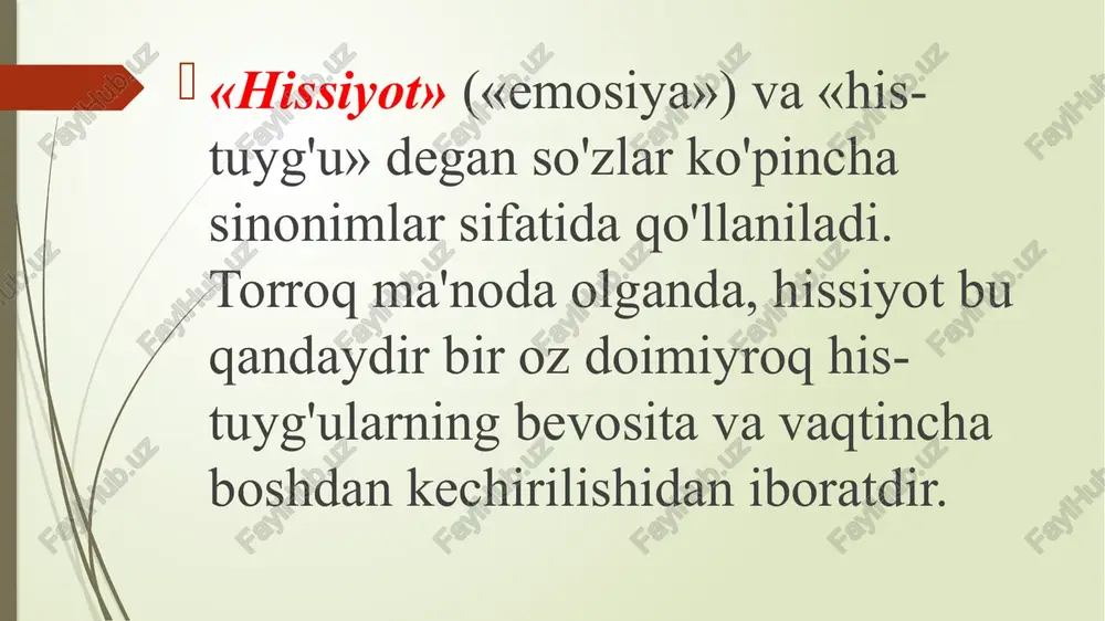 axloqiyligi, mustaqilligi jihatidan ayrim hollarda turlicha namoyon bo`ladi. iroda ma`lum kuchga ega bo`ladi, ba`zi hollarda irodasi kuchli, boshqa hollarda esa kuchsiz namoyon bo`ladi va bu kasbiy faoliyatda o’z aksini topadi. iroda kuchi - o`zini tuta bilishda, jasurlik, qat`iyat, matonat va chidamlilikda namoyon bo`ladi o`zini tuta bilish - kishining oldiga qo`ygan maqsadlarining amalga oshirishga qarshilik qiladigan ichki holatini engishda ko`rinadigan irodadir. o`zini tuta bilish og`riq hissini, toliqish, qo`rquv va g`azabni engishda namoyon bo`ladi. o`zini tuta bilish ayni paytda keraksiz bo`lgan reflekslarga, odatlarga yo`l qo`ymaslikdir. dadillik - kishilik hayoti va omonligi uchun xavfli bo`lgan qarshiliklarni engishda ko`rinadigan kuchli iroda mustaqillik - irodaviy harakatlar motivlarida va shu bilan birgalikda qaror qabul qilishda namoyon bo`ladi. mustaqillikning mohiyati shundan iboratki, odam o`zining ish - harakatlarining tevarak - atrofdagilarining tazyiqi, tasodifiy taassurotlar bilan emas, balki o`z ishonch e`tiqodlarini, bilimlari va tegishli vaziyatda qanday ish tutish kerakligi haqida tasavvurlariga asoslanib belgilaydi. qat`iyat- o`ylab qo`yilgan qarorni muvaffaqiyatli amalga …