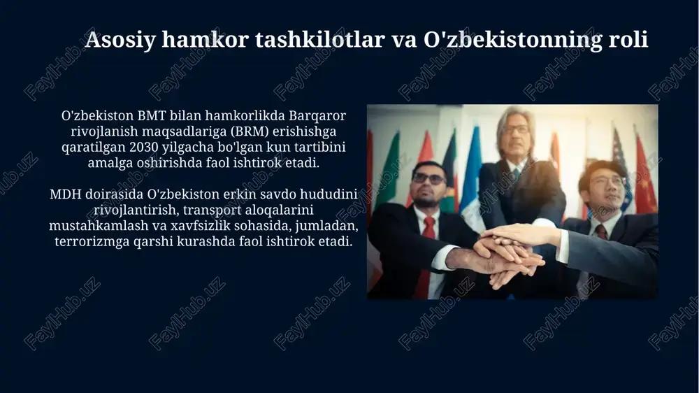 o'zbekistonning xalqaro tashkilotlar bilan hamkorligi - Page 4