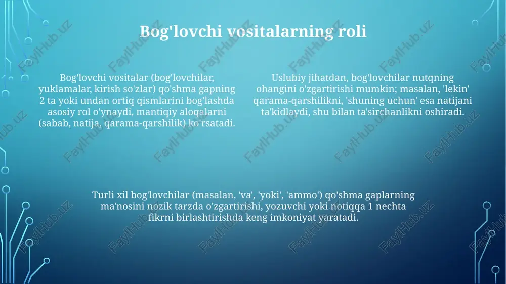 qoʻshma gaplarning uslubiy xususiyatlari - Page 4
