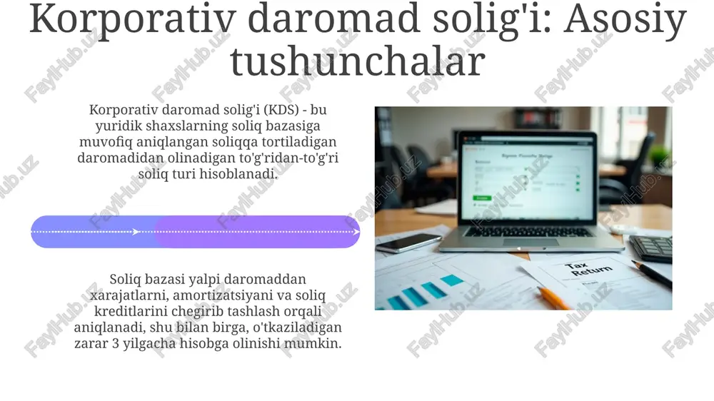 o'yin tovlash kabi masalalarni tartibga soluvchi moddalarni o'z ichiga oladi. tarixiy o'zgarishlar va tendentsiyalar soliq imtiyozlari tarixan ustuvor yo'nalishlar va siyosiy maqsadlarga qarab o'zgargan, masalan, 2008-yilgi moliyaviy inqirozdan so'ng kichik biznesni qo'llab-quvvatlash uchun imtiyozlar kengaytirildi. korporativ daromad solig'i stavkalari vaqt o'tishi bilan sezilarli o'zgarishlarga duch keldi, 1990-yillarda yuqori stavkalardan 2000-yillarda asta-sekin pasayish kuzatildi, bu esa investitsiyalarni rag'batlantirishga qaratilgan edi. korporativ daromad solig'ining iqtisodiy ta'siri korporativ daromad solig'i stavkalari investitsiya qarorlariga ta'sir qilishi mumkin; yuqori stavkalar foyda olishni kamaytiradi va kapital qo'yilmalarni kamaytiradi, o'sishni cheklaydi. soliq imtiyozlari va preferentsiyalari investitsiyalarni muayyan sohalarga yo'naltiradi, lekin ular davlat budjetiga tushadigan yukni oshiradi va resurs taqsimotini buzishi mumkin. kichik biznes uchun soliq imtiyozlari kichik biznes subyektlari uchun soliq imtiyozlari soddalashtirilgan soliq rejimlarini o'z ichiga olishi mumkin, bu yerda soliq stavkalari odatda 4% dan 7% gacha daromadga nisbatan belgilanadi. mikrofirmalar 300 million so'mgacha yillik aylanmasi bilan soliq imtiyozlariga ega bo'lishi mumkin, xususan, ayrim faoliyat turlari …