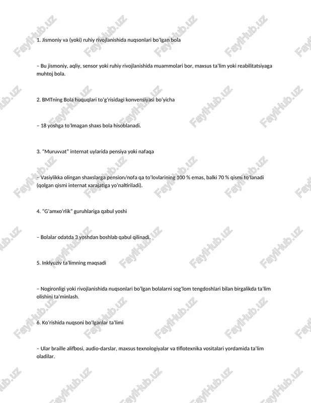 oiy himoya bo‘limlari. 15. o‘rtacha daromad hisoblashda nimalar olinmaydi? – nogironlik pensiyasi, kompensatsiyalar, yordam pullari. 16. mix (minimal isteʼmol xarajatlari) – odamning asosiy ovqat, kiyim-kechak va zarur ehtiyojlarini qoplash uchun zarur minimal xarajatlar. 17. birlamchi koʻmak xonalari hujjati – prezident qarori asosida, 2021-yil 11-iyundagi pq-5116 qaror bilan yoʻlga qoʻyilgan. 18. xizmat muddati – 3 oyga qadar xizmatlar koʻrsatiladi. 19. hamrohlik xizmati kimlarga? – nogironligi boʻlgan shaxslar, yolgʻiz keksalar, o‘zini mustaqil boshqara olmaydiganlar. 20. kimlar reyestrga kiritilmaydi? – doimiy parvarish oladigan, internat uyida yashovchi shaxslar. 21. supervayzer vazifalari – keys-menejer ishini nazorat qilish, sifat monitoringi, metodik yordam. 22. xizmat ko‘rsatish yakunlanadi: – shaxs muammosi hal qilinganda, sharoitlari yaxshilanganda yoki boshqa xizmatga o‘tganida. 23. “e-case” moduli uchun javobgar – tuman (shahar) ijtimoiy xizmatlar bo‘limi. 24. ogʻir keyslarda monitoring – har oyda va zarur hollarda joyiga chiqib tekshirish. 25. ijtimoiy xizmat muvaffaqiyatli hisoblanadi: – mijoz muammosi hal boʻlsa, ijobiy natija bo‘lsa. 26. ogʻir …