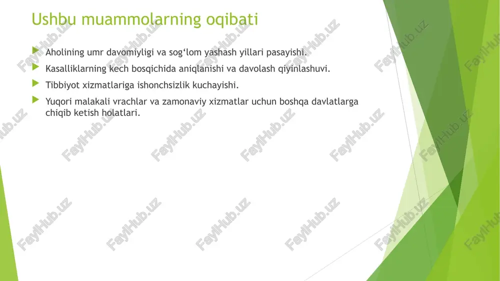 o’zbekiston respublikasida sog’liqni saqlash soxasidagi muammolar va ularni bartaraf etish - Page 4