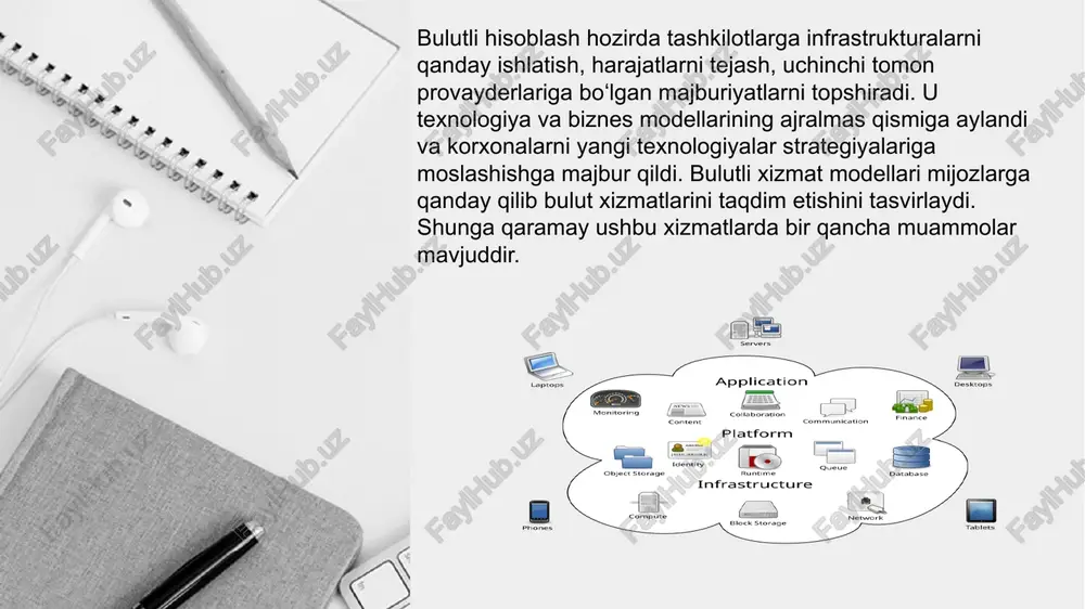 ko'pincha cheklangan xavfsizlik nazoratiga ega va ularni bulutli resurslarga kirish uchun mo'ljallangan bo'lishi mumkin. bulutli hisoblashda ma'lumotlar xavfsizligini ta'minlash uchun quyidagi choralar qo'llaniladi: ma'lumotlarni shifrlash: bulutda uzatiladigan va saqlanadigan barcha ma'lumotlar shifrlangan bo'lishi kerak. bu ma'lumotni ruxsatsiz kirishdan himoya qilishga yordam beradi. click here to add to the title bulutli xavfsizlik va maxfiylik 2024 yilda sezilarli yaxshilanishlarni ko'radi. ammo bulutdagi xavfsizlik keng qamrovli bo'lishi kerakligini unutmaslik kerak. siz to'g'ri bulutli xizmat ko'rsatuvchi provayderni tanlashingiz, kuchli parollar va autentifikatsiya usullaridan foydalanishingiz, nozik ma'lumotlarni shifrlashingiz, muntazam zaxira nusxalarini yaratishingiz va ma'lumotlarga kirishni nazorat qilishingiz kerak. faqatgina ushbu tavsiyalarga amal qilish orqali siz bulutdagi ma'lumotlar xavfsizligini ta'minlay olasiz. image1.png image2.png image3.jpeg image4.jpeg /docprops/thumbnail.jpeg