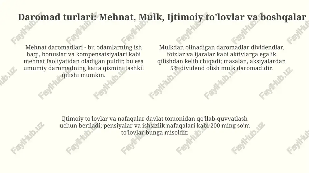uy xo'jaliklari daromadlarining mazmuni va tarkibi - Page 4