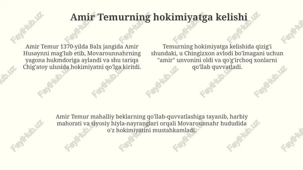 amir temur davlatining shakllanishi va taraqqiyoti - Page 4