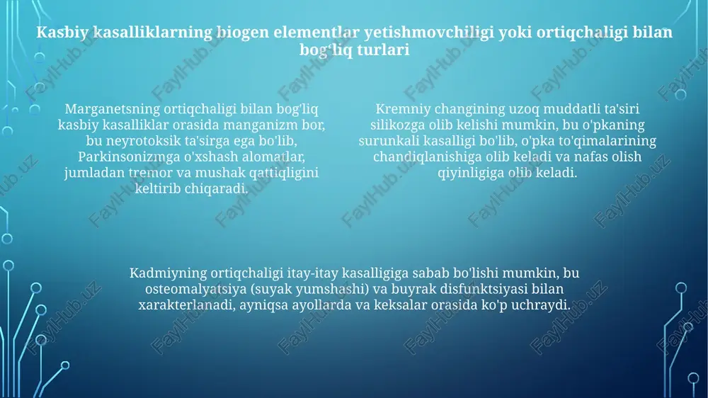biogen elementlar kontsentratsiyasi va kasbiy kasalliklar - Page 4