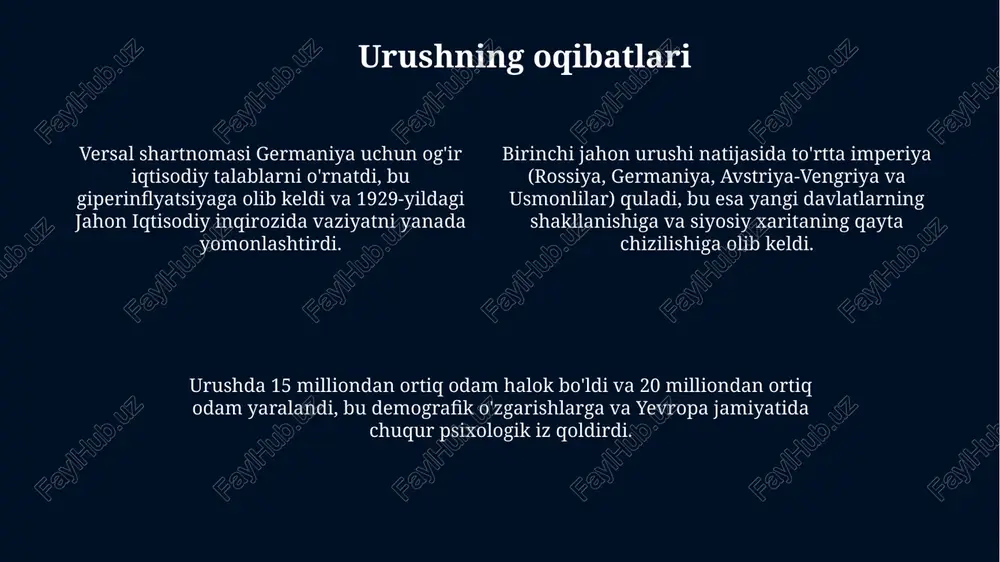 birinchi jahon urushining sabablari va oqibatlari - Page 4
