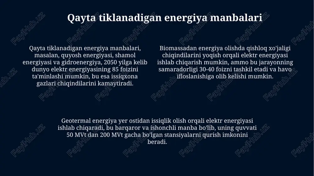 elektr energiyasi ishlab chiqarish usullari - Page 4