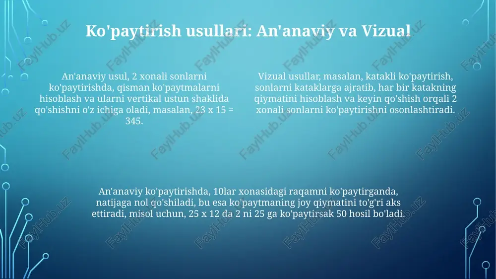 ikki xonali sonlarni ko'paytirish - Page 4