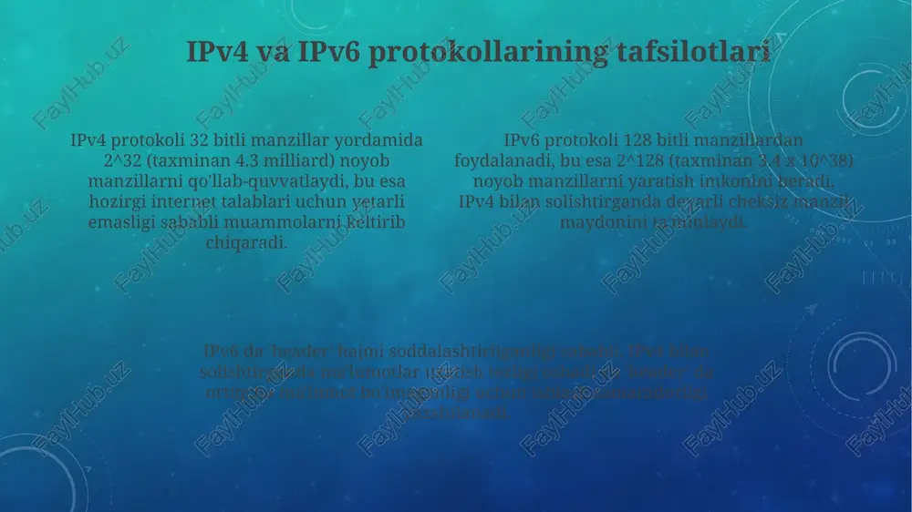 ip manzillar ipv4 va ipv6 protokollar - Page 4
