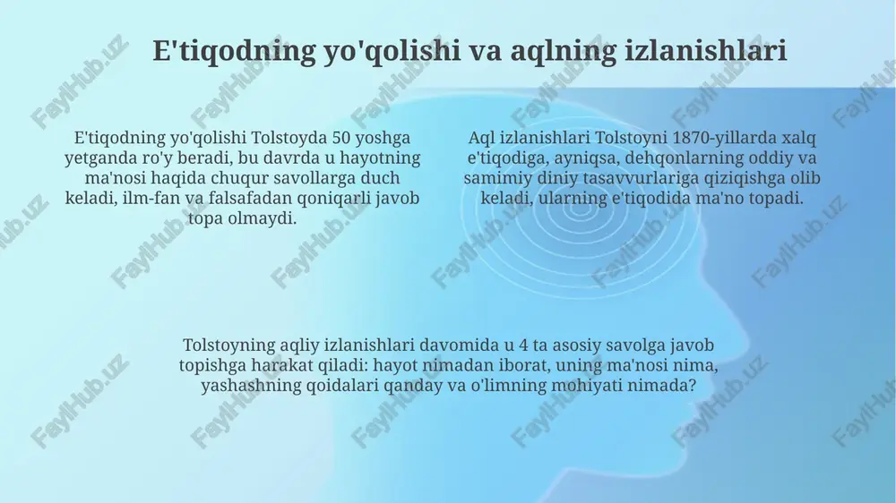 tolstoyning ma'naviy izlanishlari - Page 4