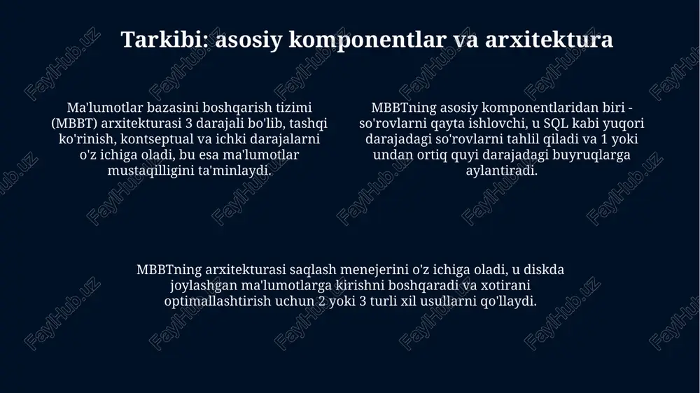 ma'lumotlar bazasini boshqarish tizimlari - Page 4