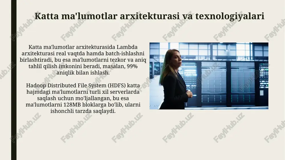 katta ma'lumotlar texnologiyalari va arxitekturalari - Page 4