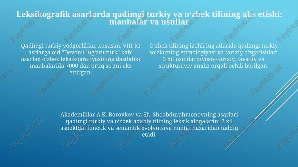 qadimgi turkiy va qadimgi oʻzbek adabiy tilining leksikasi - Page 4
