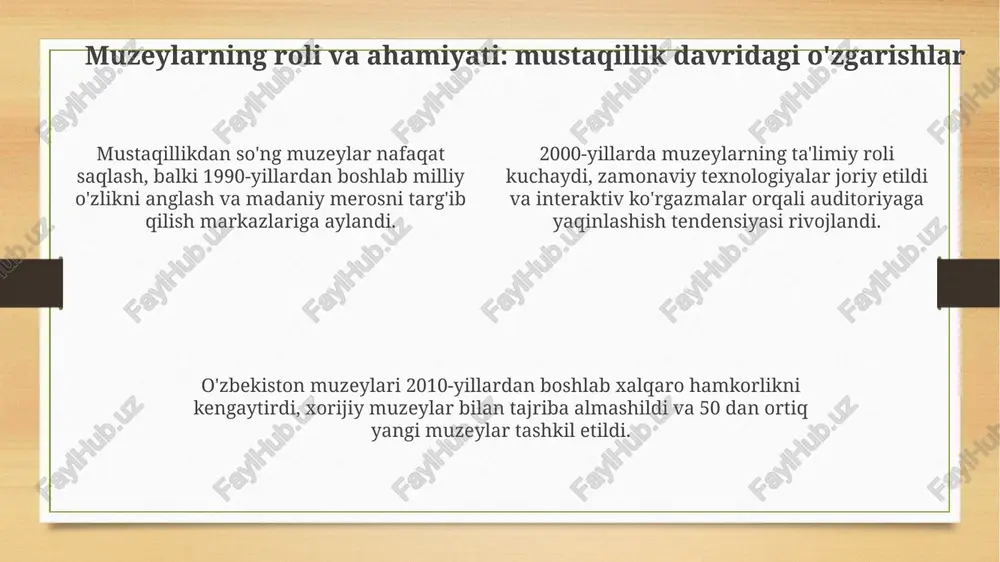 o'zbekistonda muzeyshunoslikning rivojlanishi - Page 4