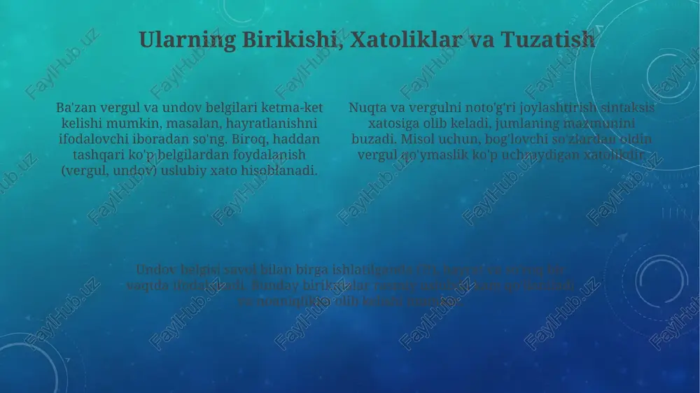 nuqta, vergul va undov belgilari: asosiy vazifalar - Page 4