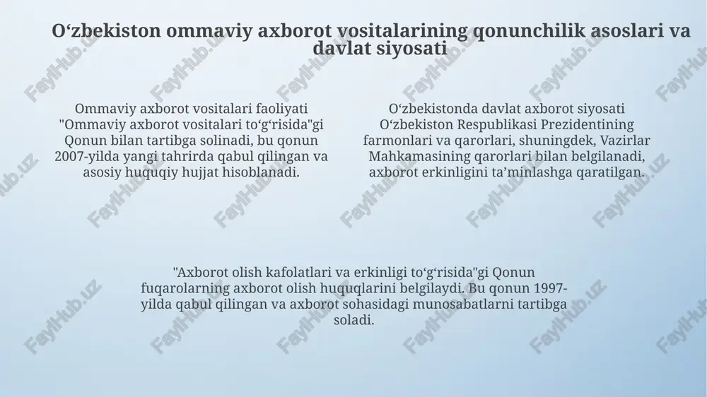 oʻzbkekiston respublikasida ammaviy axborot vositalarining faoliyati - Page 4
