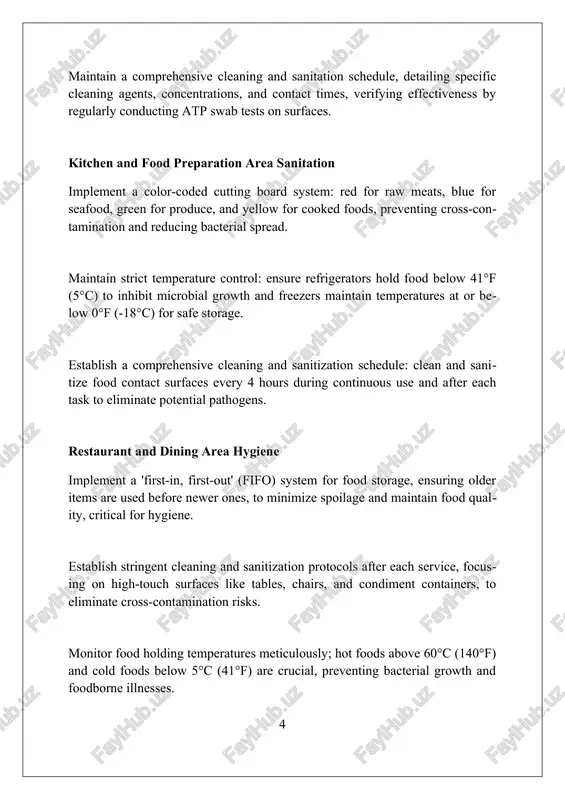 immediate corrective action and re-testing of water sources. hotels must maintain water temperatures above 60°c (140°f) in hot water systems to control legionella growth; biocide treatments and regular flushing further minimize the risk of legionnaires' disease. implementing a robust hazard analysis and critical control points (haccp) plan for water systems identifies potential contamination risks; filtration and uv disinfection serve as vital preventive measures. swimming pool and recreational area sanitation maintain chlorine levels between 1.0 and 3.0 ppm and ph levels between 7.2 and 7.8 to effectively kill pathogens like e. coli in swimming pool water, ensuring user safety. regularly shock the pool with a higher dose of chlorine, approximately 10 ppm, to eliminate combined chlorine and organic contaminants that standard sanitation practices might miss. implement a rigorous schedule for cleaning and disinfecting recreational area surfaces, focusing on high-touch points, using epa-registered sanitizers with a dwell time of 10 minutes. public …