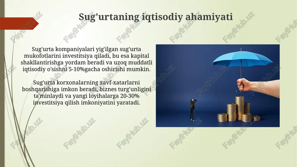 sug'urtava uning iqtisodiyotdagi o'rn - Page 4