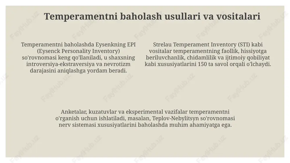 temperament va nerv sistemasi xususiyatlarini diagnostikasi - Page 4