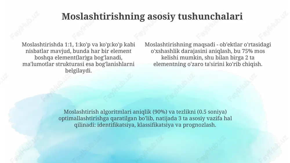 kelmaydi, bu esa grammatik xatoga olib keladi. moslashtirishni yaxshilash bo'yicha maslahatlar grammatik qoidalarni mustahkamlash uchun onlayn testlar va mashqlardan foydalaning, xatolaringizni tahlil qiling hamda har bir xato ustida kamida 30 daqiqa ishlab, qoidani takrorlang. gap qurilishini yaxshilash uchun sodda gaplardan boshlang va asta-sekin bog‘lovchilar (va, lekin, chunki) yordamida murakkabroq gaplarga o‘ting, har bir bosqichni sinchiklab tahlil qiling. so‘z boyligini oshirish uchun mavzuga oid kitoblar o‘qing, yangi so‘zlarni lug‘atdan qidiring va ularni kunlik muloqotda kamida 5 marta ishlatishga harakat qiling. moslashtirishni o'lchash usullari moslashtirishni o'lchashning bir usuli cohenning kappa koeffitsientidir, u ikki baholovchi o'rtasidagi kelishuvni baholaydi, tasodifiy kelishuvni hisobga olgan holda, 0 dan 1 gacha bo'lgan qiymatlar bilan. bland-altman uchastkalari moslashtirishni vizual baholash uchun ishlatiladi, ikki o'lchov o'rtasidagi farqlarni ularning o'rtacha qiymatiga qarshi chizish, kelishuv chegaralarini aniqlashga yordam beradi. klasslar ichidagi korrelyatsiya koeffitsienti (icc) moslashtirishni o'lchashning yana bir usuli bo'lib, o'lchovlardagi o'zgarishning umumiy o'zgarishga nisbatini aniqlaydi, yuqori qiymatlar yaxshi moslashtirishni ko'rsatadi. …