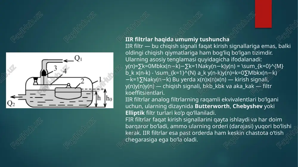 bichiziqli z-almashtirish usuli yordamida cheksiz filtrlarni sintez qilish - Page 4