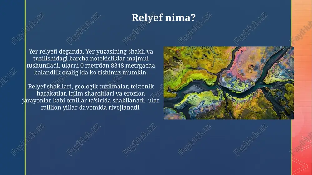 yer relyefi: asosiy shakllari va turlari - Page 4