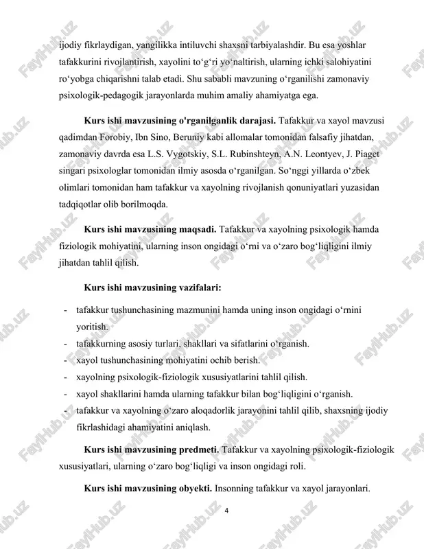 psixologiya fikrlash eng yuqori aqliy funksiyalardan biridir. u motivatsiyalar, maqsad, harakatlar va operatsiyalar tizimi, natija va boshqaruvga ega boʻlgan faoliyat sifatida qaraladi. tafakkur inson bilimining eng yuqori bosqichidir; atrofdagi real dunyoni bilish jarayoni, uning asosi tushunchalar, g'oyalar zaxirasini ta'lim va doimiy ravishda to'ldirishdir; yangi hukmlarni chiqarishni (xulosalarni amalga oshirishni) o'z ichiga oladi. fikrlash sizga birinchi signal tizimi yordamida bevosita idrok etib bo'lmaydigan bunday ob'ektlar, xususiyatlar va atrofdagi dunyo munosabatlari haqida bilim olishga imkon beradi. fikrlash shakllari va qonuniyatlari mantiqning, psixofiziologik mexanizmlarning esa psixologiya va fiziologiyaning ko'rib chiqish predmeti hisoblanadi. qadimgi faylasuflar va olimlar tafakkurni o'rganishni boshladilar, lekin ular buni psixologiya emas, balki boshqa fanlar birinchi navbatda, falsafa va mantiq nuqtai nazaridan qildilar. ulardan birinchisi parmenid edi. “haqiqat yo'li” inshosida u yevropa faylasuflari tarixida birinchi bo'lib deduktiv metafizikaning asosiy qoidalarining qisqartirilgan taqdimotini taqdim etdi . shu bilan birga, u fikrlash jarayonini mantiq nuqtai nazaridan ham ko'rib chiqadi. falsafiy nuqtai nazardan u …