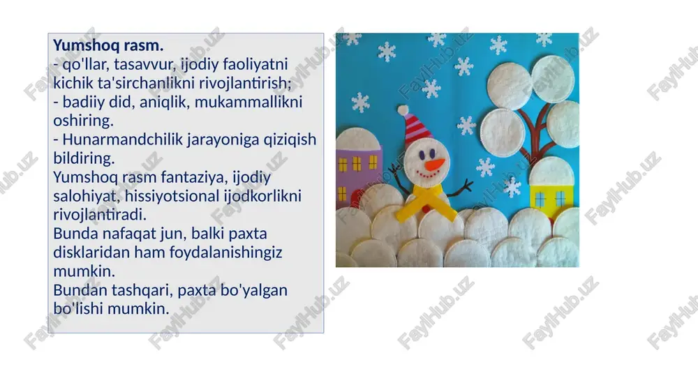 ayiqlar, va bu vaqtda parkda sayr qilish, butun guldastalarni yig'ish juda qiziq. appenka lotin tilidan tarjima qilingan "qo'llash". bu vizual texnologiyalarning turlaridan biridir. u turli qismlarning kesilishiga asoslangan va ularni ma'lum bir tartibda fonda orqada to'ldirish. tafsilotlar turli xil yopishtiruvchilar, iplar asosida o'rnatiladi. hozirgi kunda siz ilovalarda turli xil narsalarni ishlatismumkin: turli xil turlari qog'oz, matolar, iplar, somonlar, mo'yna, qobiq, qum, po'stlog'ihingiz, quritilgan o'simliklar, barglar, urug'lar va boshqa tabiiy materiallar. image1.png image2.jpeg image3.jpeg image4.jpeg image5.png image6.jpeg image7.jpeg image8.png image9.jpeg image10.jpeg /docprops/thumbnail.jpeg