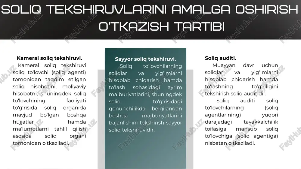 soliq nazoratini tashkil etish va o’tkazish tartibi - Page 4