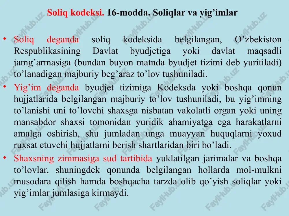 eduktsiyadir. dialektik usul shuni ko‘rsatadiki, rivojlanish quyidan yuqoriga qarab sodir bo‘ladi. bilish esa oddiydan murakkabga tomon rivoj topib boradi. analiz bu o‘rganilayotgan butun ob’ektni qismlarga ajratish va ularni izchillik bilan tahlil qilish, bo‘lsa, sintez esa, o‘rganilgan qismlardan olingan xulosa va natijalarni bir butun yaxlit jarayon deb qarab, umumiy xulosa chiqarishdir soliqlarni davrlar bo‘yicha taqqoslash, ulardan tushumlarni jadvallar orqali ifodalash, o‘zgarishlarni aniqlash, ularga nazariy jihatdan baho berish, soliqlarning boshqa iqtisodiy kategoriyalarga ta’sirini grafik usulida tasvirlash va shu kabilardir. masalan, soliqlar o‘zgarishini yalpi talab va yalpi taklifga ta’sirini mana shu usul bilan ifodalash mumkin. 1. o’zbekiston respublikasining “2024-yil uchun o’zbekiston respublikasining davlat byudjeti to’g’risida”gi o’rq-886-son qonuni, 2023-yil 25-dekabr 2. o’zbekiston respublikasining «soliq va byudjet siyosatining 2024-yilga mo’ljallangan asosiy yo’nalishlari qabul qilinganligi munosabati bilan o’zbekiston respublikasining ayrim qonun hujjatlariga o’zgartirish va qo’shimchalar kiritish to’g’risida»gi o’rq-891-son qonuni, 2023-yil 28-dekabr 3. o’zbekiston respublikasi prezidentining 2023-yil 29-dekabrdagi «o’zbekiston respublikasining «2024-yil uchun o’zbekiston respublikasining davlat byudjeti to’g’risida»gi …