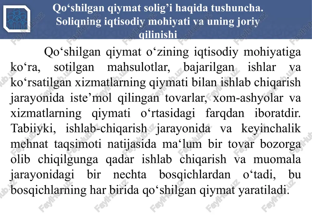 binati» aktsiyadorlik jamiyati 5 265,5 2,2 1.2. aylanmadan olinadigan soliq 2 811,7 1,2 1.3. jismoniy shaxslardan olinadigan daromad solig'i 28 295,8 12,2 2. bilvosita soliqlar 88 411,3 38,0 2.1. qo'shilgan qiymat solig'i 63 775,4 27,4 2.2. aktsiz solig'i 17 883,9 7,7 shu jumladan: alkogol mahsulotlari, shu jumladan pivo 2 339,0 1,0 tamaki mahsulotlari 2 439,4 1,04 mobil aloqa xizmati uchun aktsiz solig'i 1 003,3 0,4 2.3. bojxona boji 6 752,0 2,9 3. resurs soliqlari va mol-mulk solig'i 26 473,2 11,4 3.1. mol-mulk solig'i 4 332,6 1,9 3.2. er solig'i 5 805,5 2,5 3.3. er qa'ridan foydalanganlik uchun soliq 15 535,6 6,7 shu jumladan: noruda qurilish materiallari bo'yicha 755,5 0,3 3.4. suv resurslaridan foydalanganlik uchun soliq 799,5 0,3 4. dividendlar 29 532,2 12,7 shu jumladan: «navoiy kon-metallurgiya kombinati» aktsiyadorlik jamiyati 16 050,4 6,9 «olmaliq kon-metallurgiya kombinati» aktsiyadorlik jamiyati 9 481,7 4,1 5. boshqa daromadlar va soliq bo'lmagan boshqa tushumlar 14 234,6 …