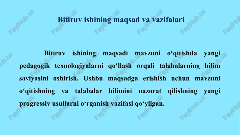 ik uglevodorod lari ko‘paygan ben zin olinadi katalitik reformingda katalizator sifatida platinadan foydalaniladi. jarayon 480°c -540°c da va 2-4mpa bosim ostida alumoplatinali katalizatorlar (platforming) ishtirokida olib boriladi mavzuga tatbiq etilgan interfaol metodlar ishlanmasi swot- tahlil jadvali texnologiyasi. “swot”- inglizcha so’z bo’lib, to’rtta so’zning bosh harflaridan olingan. strengths- kuchli tomon, w-weakness- kuchsiz tomon, o-o’’ortunities-imkoniyatlar, t-threats-ziddiyatlar. “swot” tahlili metodi- ta’lim oluvchilarni mavjud holatni tahlil qilish va bohalashni o’rgatadi. tahlil va sintez qilish yo’li bilan biror bir mantiqiy qaror qabul qilishga o’rgatadi. ushbu metod o’tilgan mavzuga nisbatan tahliliy yondashishni, uni tahlil qilish va har tomonlama ko’rib chiqish imkonini beruvchi metoddir. metodni yakka tartibda, kichik guruhlarda amalga oshirish mumkin. “swot” tahlili metodidan o’quv jarayonida qo’llanilganda ta’lim oluvchilarning faolligi oshadi, mustaqil fikrlash ko’nikmalari shakllanadi hamda guruhlarda ishlash malakalari rivojlanadi. metodning mashg’ulotga tatbiq etilishi: topshiriq: “swot”- jadvali asosida katalitik jarayonlarning o’ziga xos xususiyatlarini tahlil qiling. katalitik jarayonlarning s- yutuqlari katalizatorlardan foydalanish neft va gaz maxsu- lotlarini …