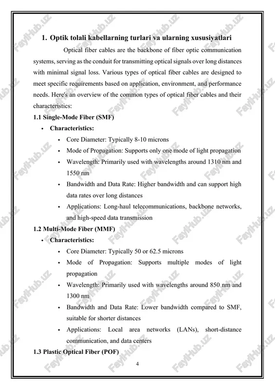 radi. radiatsiya manbalari tomonidan yaratilgan optik signalning sifati va yaxlitligi optik tolali aloqa tizimining ishlashiga bevosita ta'sir qiladi. yaxshi mo'ljallangan nurlanish manbai barqaror va izchil optik signalning emissiyasini ta'minlaydi, signal buzilishi, jitter va shovqinni minimallashtiradi. bu uzoq masofalarga ishonchli va sifatli ma'lumotlarni uzatishni ta'minlaydi. turli xil radiatsiya manbalari optik aloqa tizimining ma'lumotlar uzatish imkoniyatlarini aniqlaydigan turli xil tarmoqli kengligi imkoniyatlarini taklif qiladi. lazerli diodlar o'zlarining torroq tarmoqli kengligi va yuqori muvofiqligi bilan ledlarga nisbatan yuqori ma'lumotlar tezligini qo'llab-quvvatlaydi. shunday qilib, radiatsiya manbasini tanlash tizimning zamonaviy aloqa tarmoqlarida ortib borayotgan ma'lumotlar talablarini hal qilish qobiliyatiga ta'sir qiladi. radiatsiya manbalari har xil turdagi va konfiguratsiyalarda bo'lib, maxsus talablarga moslashtirilgan optik tolali aloqa tizimlarini loyihalashda moslashuvchanlik va moslashuvchanlikni ta'minlaydi. ledlar bilan qisqa masofali lan ilovalari uchun optimallashtirish yoki lazer diodlari bilan uzoq masofali telekommunikatsiya tarmoqlarini o'rnatish bo'ladimi, radiatsiya manbalarining ko'p qirraliligi dastur ehtiyojlariga asoslangan holda sozlash imkonini beradi. elektr energiyasini optik energiyaga aylantirish …