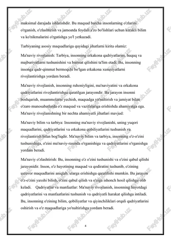 iridir. bu vazifa barcha o'quvchilarga ilmiy bilimlarni o'rgatish va ularning amaliy mahoratlarini rivojlantirishga yo'l yetkazishga bo'lgan mo'ljallangan bo'lishi lozimdir. quyidagi jarayonlar ilmiy va amaliy bilimlarni o'rgatishda muhim ahamiyatga ega: fanlarni o'rgatish: o'quvchilarga matematika, fizika, kimyo, biologiya, tarix, geografiya, til va adabiyot, ijtimoiy fanlar va boshqalar kabi ilmiy fanlar o'rgatiladi. bu, ularning intellektual va akademik rivojlanishiga yordam beradi. nazariy va amaliy darslar: ilmiy bilimlarni o'rgatish jarayonida, nazariy va amaliy darslar birgalikda o'tkaziladi. nazariy darslar teorik bilimlarni o'rgatishda foydalaniladi, va amaliy darslar amaliyotni o'rgatishda qo'llaniladi. bu ikki komponent o'quvchilarga ilmiy materialni tushunish va uning amaliy qabul qilishini o'rgatishda muhimdir. amaliyotlarni bajarish: ilmiy bilimlarni o'rgatish jarayonida o'quvchilarga ko'nikmalarni bajarish, laboratoriyalarda va amaliyotlarda tajriba olishlari taqozo etiladi. bu amaliyotlar o'quvchilarning nazariy bilimlarini amalda sinovdan o'tkazishiga imkon beradi. amaliy mashg'ulotlar: o'quvchilar ilmiy bilimlarni o'rgatish jarayonida turli amaliy mashg'ulotlarga qatnashishlari uchun ko'nikmalar va maslahatlar tayyorlanadi. bu mashg'ulotlar o'quvchilarning fikrlash, maslahatlashish va jama qilish qobiliyatlarini rivojlantirishda yordam …