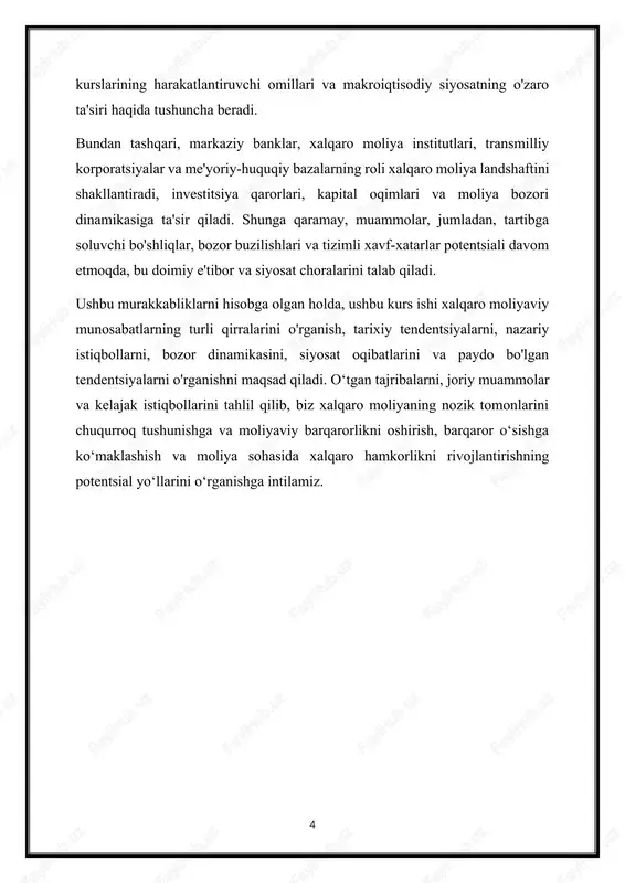 ashkil etilgan. ikka kafolati investorlarni mablag‘lar harakatini cheklashdan, musodara qilinishidan, harbiy va fuqaroviy tartibsizliklardan va shartnoma shartlarini buzish xavflaridan himoya qiladi. investisiyaviy nizolarni hal qilish xalqaro markazi (inhxm)ga 1966 yilda asos solingan bo‘lib, davlatlar va xususiy investorlar o‘rtasidagi nizolarni hal qilish bo‘yicha xalqaro arbitraj tashkiloti (xalqaro investisiyaviy arbitraj) hisoblanadi. yevropa tiklanish va taraqqiyot banki (ettb) 1991 yildan buyon faoliyat yuritib, ochiq bozorga yo‘naltirilgan iqtisodiyotga o‘tishni, shuningdek, markaziy va sharqiy yevropa davlatlarida xususiy va tadbirkorlik tashabbuslarini rivojlantirishni qo‘llab-quvvatlovchi institutdir. xususiy bank sektor bilan hamkorlikka e'tibor qaratgan holda, loyihalarga sarmoyalar kiritadi, davlat siyosati masalalari bo‘yicha muloqot olib boradi va innovasiyalarni rivojlantirish, barqaror va ochiq bozor iqtisodiyotini barpo etish uchun texnik yordam ko‘rsatadi. osiyo taraqqiyot banki (otb) 1966 yilda tashkil etilgan bo‘lib, u mintaqalarga to‘g‘ridan-to‘g‘ri kreditlar va texnik yordamlar ko‘rsatish orqali osiyoning iqtisodiy o‘sishini rag‘batlantirish maqsadida tashkil etilgan. otb rivojlanayotgan a'zo mamlakatlardagi xususiy korxonalarga kapital qo‘yilmalar va kreditlar ajratish orqali to‘g‘ridan-to‘g‘ri yordam beradi. …